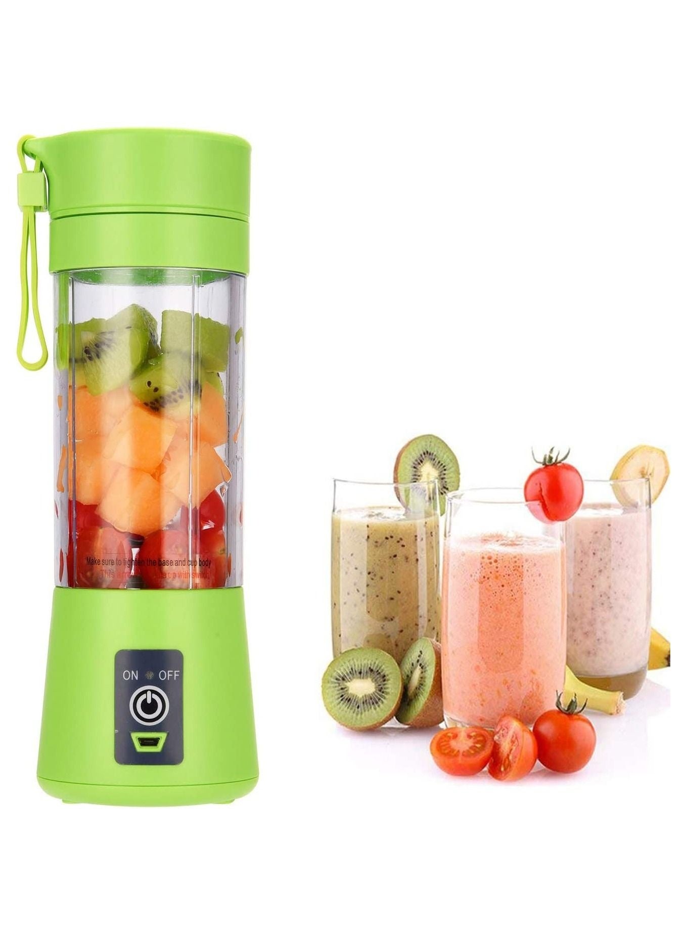 Rechargeable Portable Blender Juicer USB Cordless Mini Personal Size Blender for Shakes & Smoothies, Handheld Travel Fruit Mixer Cup 380ml